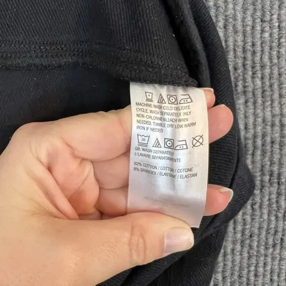 Belle by Kim Gravel Flexibelle Game Day Cuffed Jeans Black Womens Size 16P - Picture 11 of 12